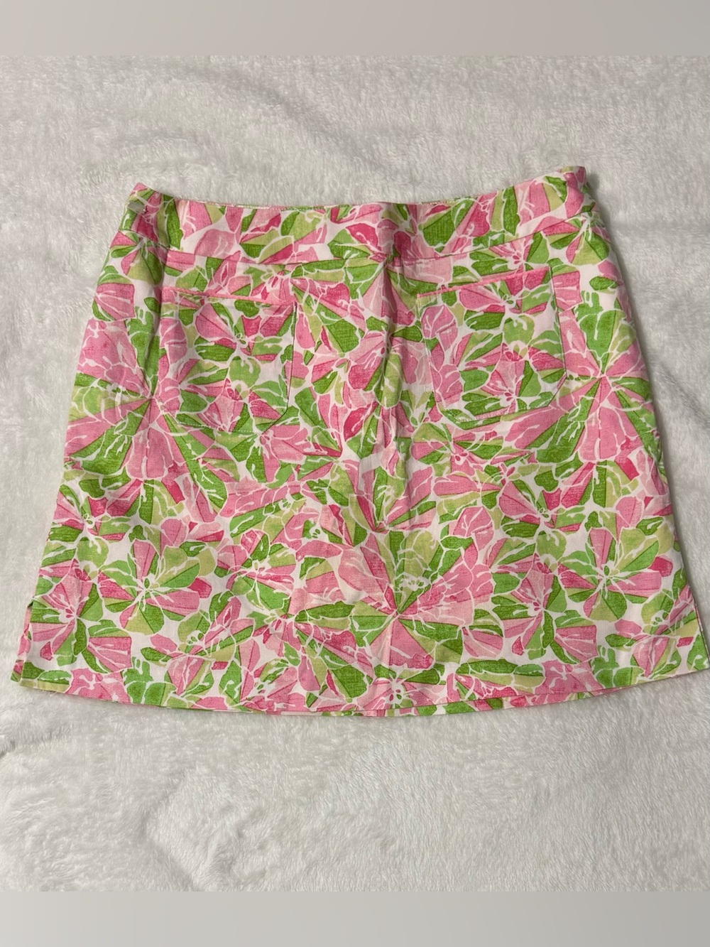 Lizgolf by Liz Claiborne Floral Pink Green Active Skort Pockets Size 10
